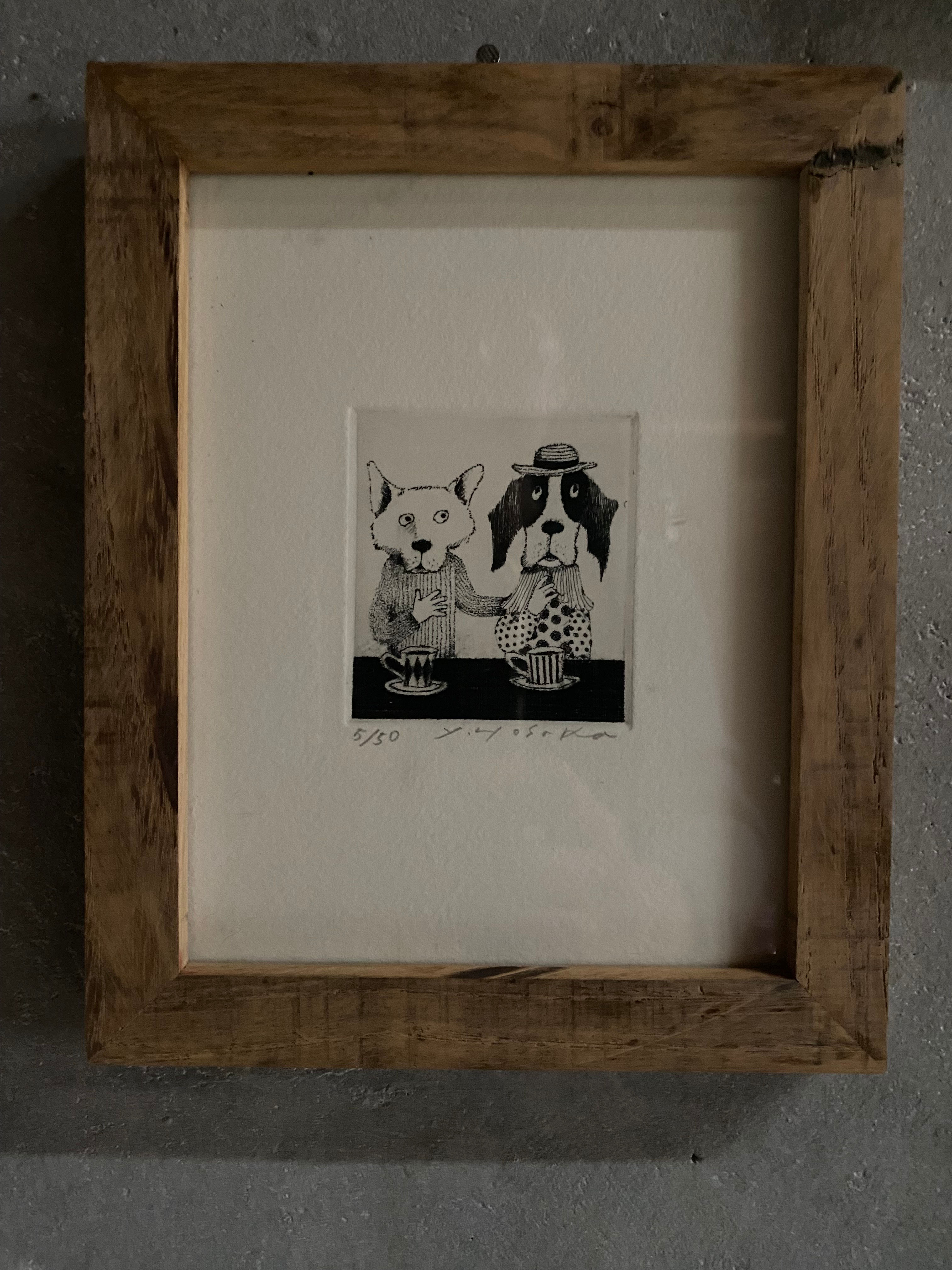 銅版画「気を落とさずに」