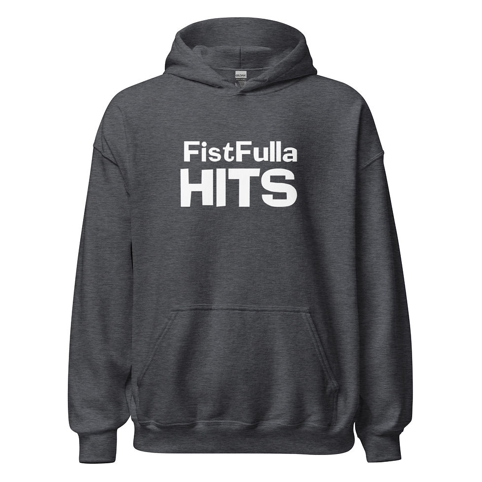 Thumbnail: Fist Fulla Hits Wht Txt Unisex Hoodie