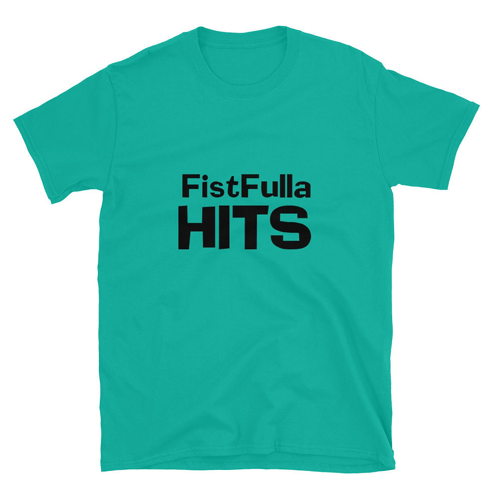 Thumbnail: Fist Fulla Hits Blk Txt Short-Sleeve Unisex T-Shirt