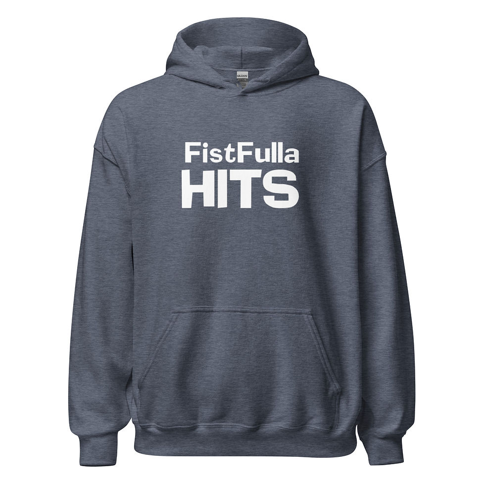 Thumbnail: Fist Fulla Hits Wht Txt Unisex Hoodie