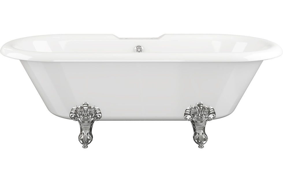 Thumbnail: Richmond Freestanding 2TH 1690x740x620mm Bath w/Feet - White/Black