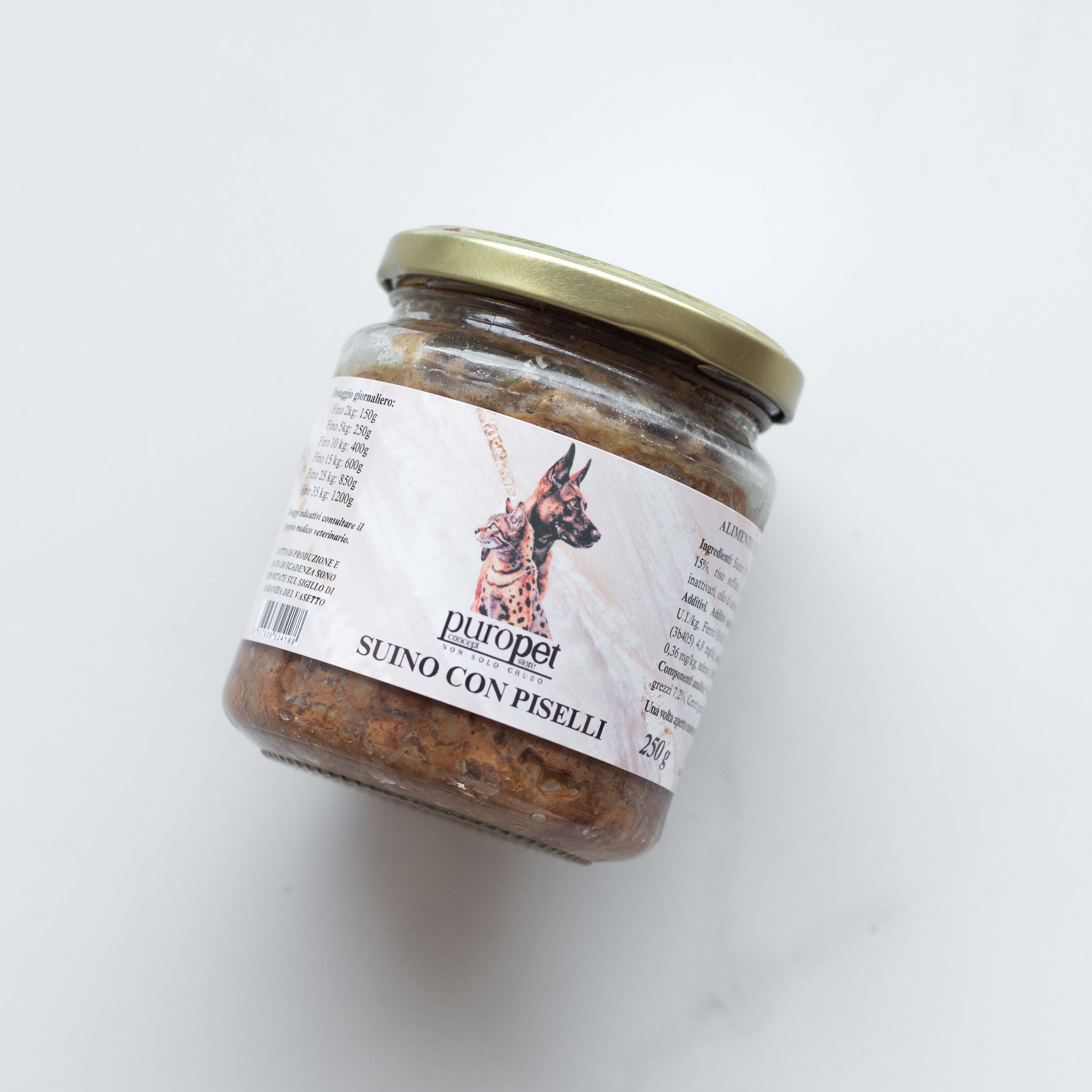 Vasocottura - Suino con piselli 250g