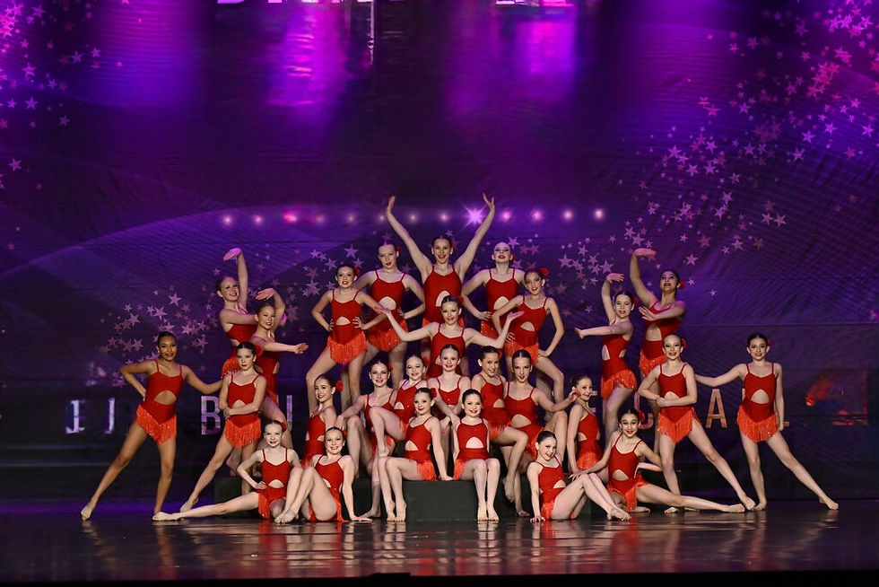 Competitive Dancers on Stage with Ultimate Dance Company Calgary