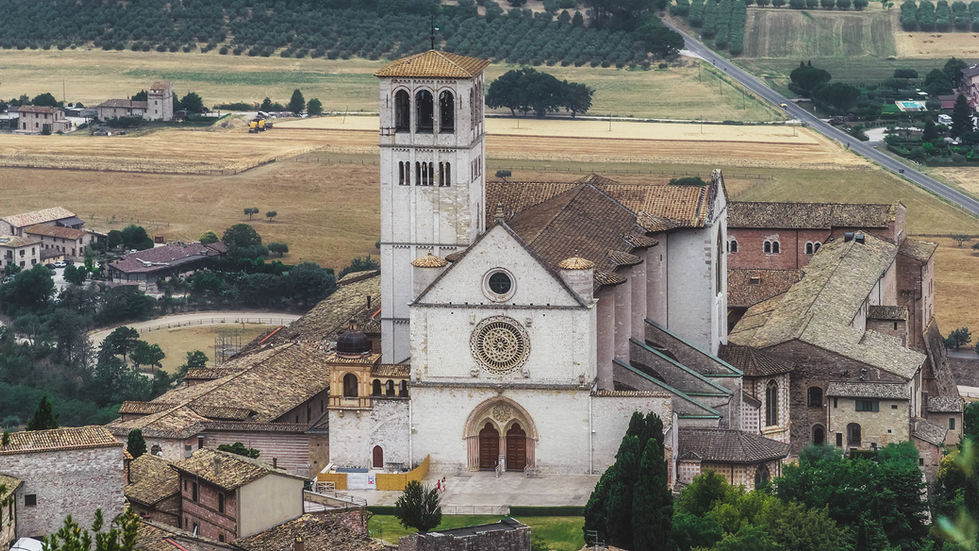 Basilica vista dalla Rocca Maggiore di Assisi