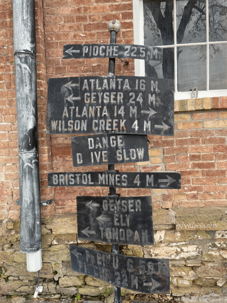 A rustic sign in Pioche, NV - via NVilloria.com