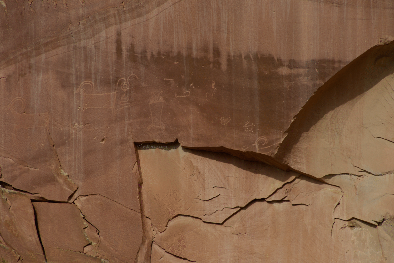 Petroglyphs at Capitol Reef National Park via NVilloria.com