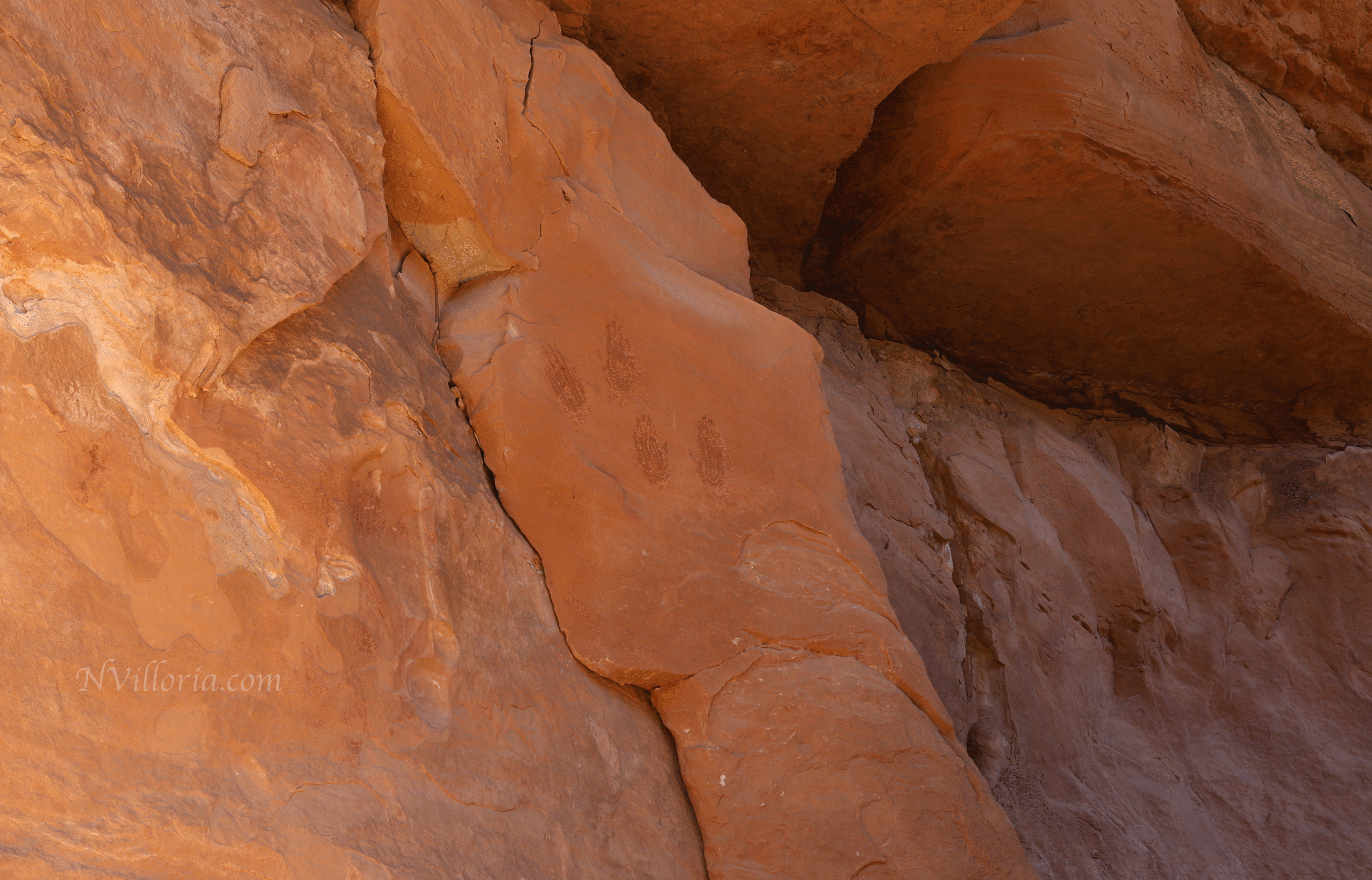 Hand petroglyphs in the Needles District at Canyonlands National Park - via NVilloria.com