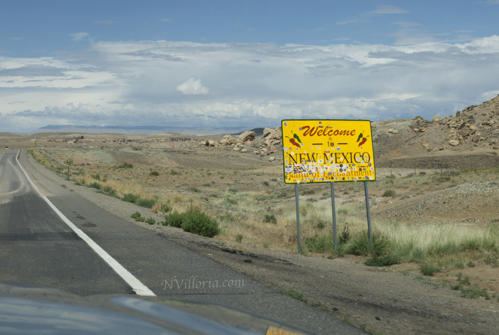Welcome to New Mexico sign via NVilloria.com