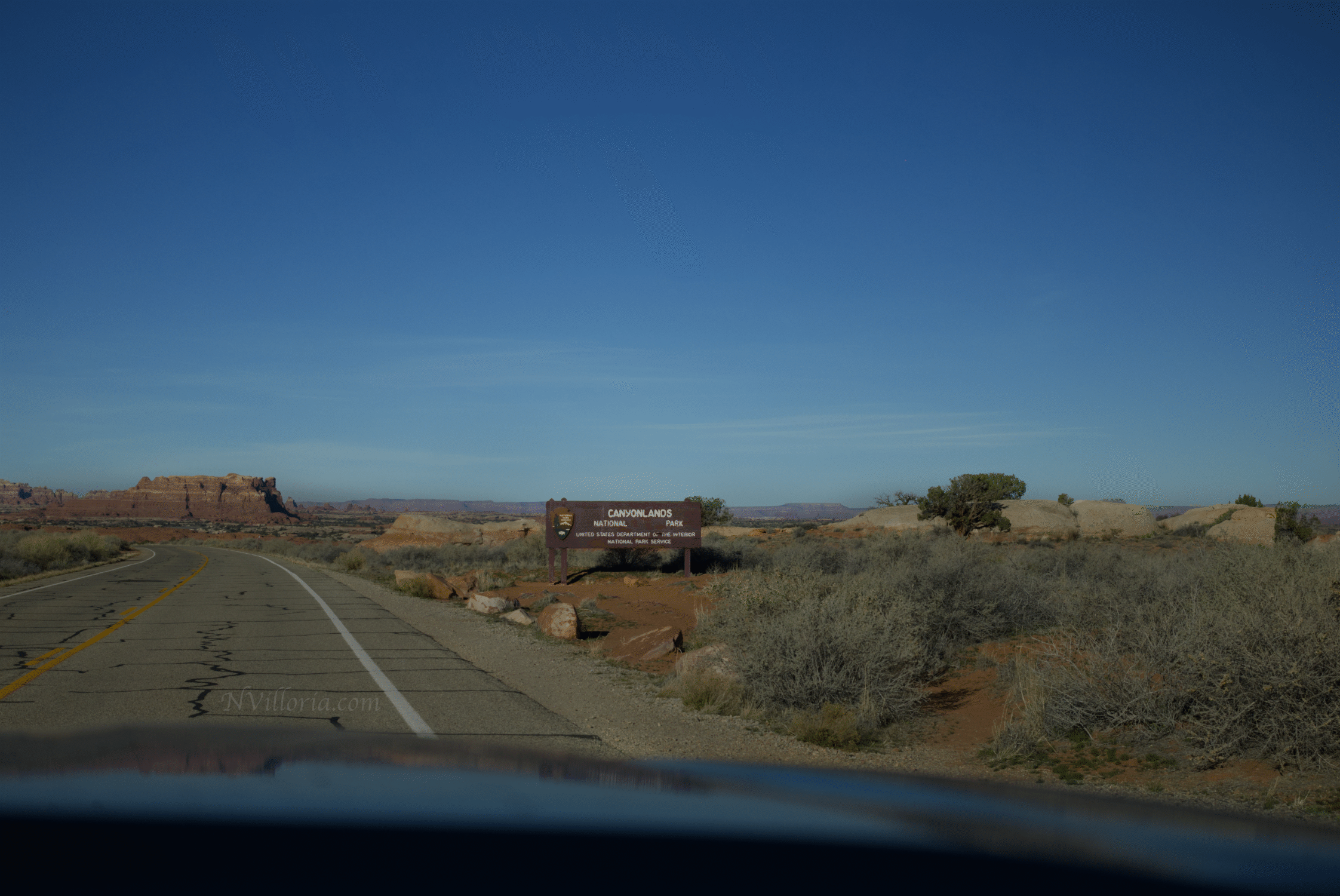 the entry sign to Canyonlands National Park - via NVilloria.com