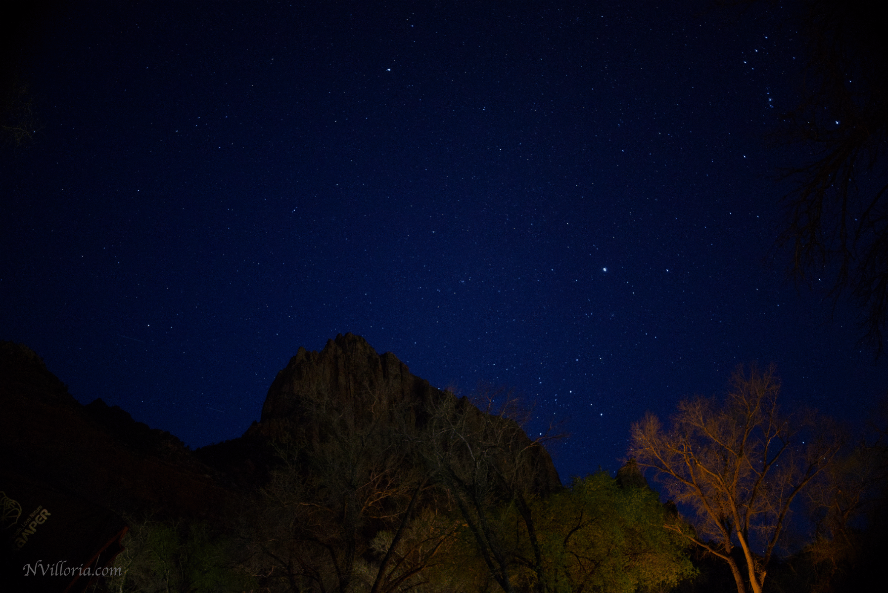 starry sky views from Zion National Park - via NVilloria.com