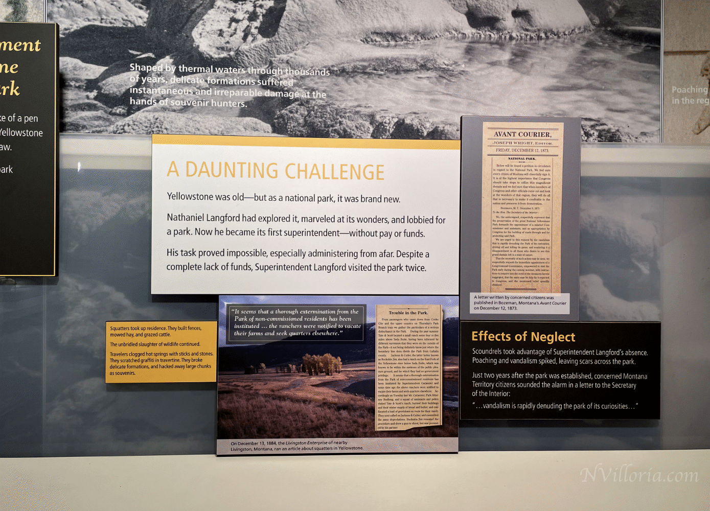 visitor center displays inside the Horace M. Albright Visitor Center at Yellowstone National Park - via NVilloria.com