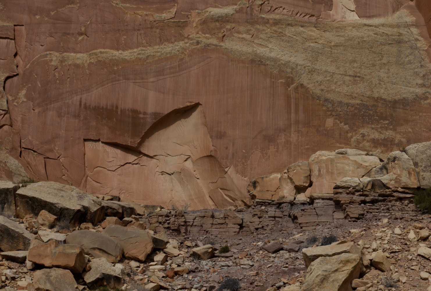 Petroglyphs at Capitol Reef National Park via NVilloria.com