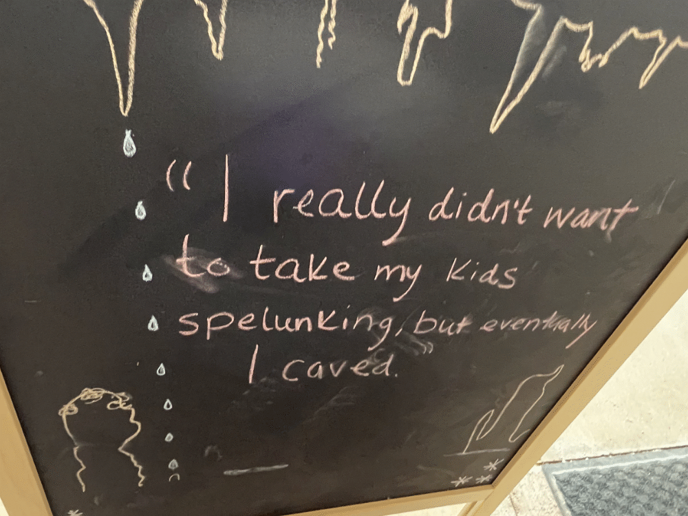 A quote at Lehman Caves - via NVilloria.com Travel blog