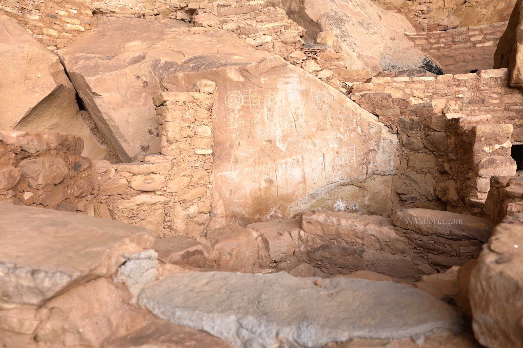Petroglyphs at Step House at Mesa Verde National Park via NVilloria.com