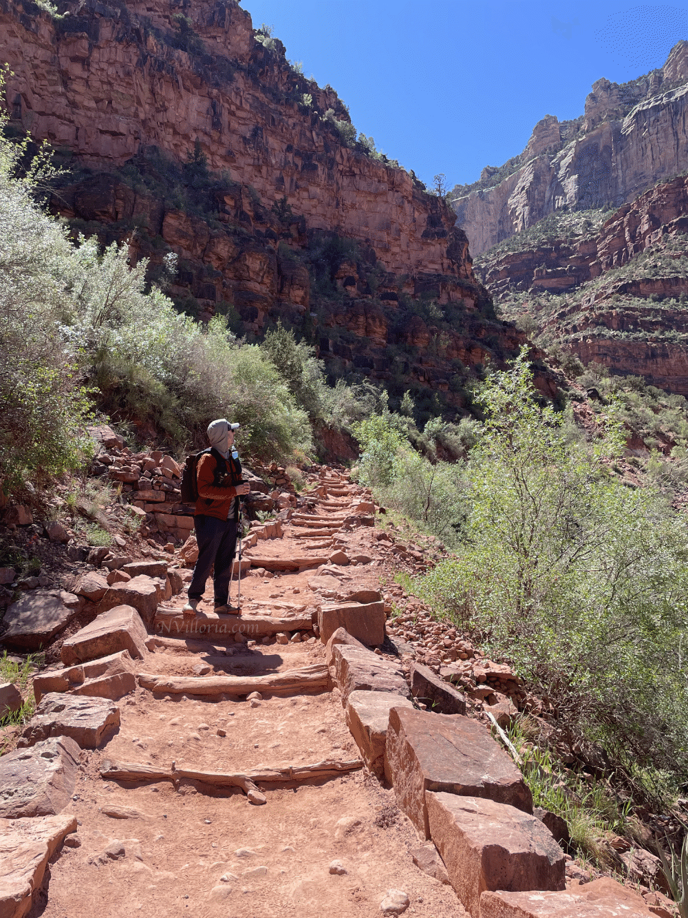 views from the Bright Angel Trail to 3-mile resthouse - via NVilloria.com