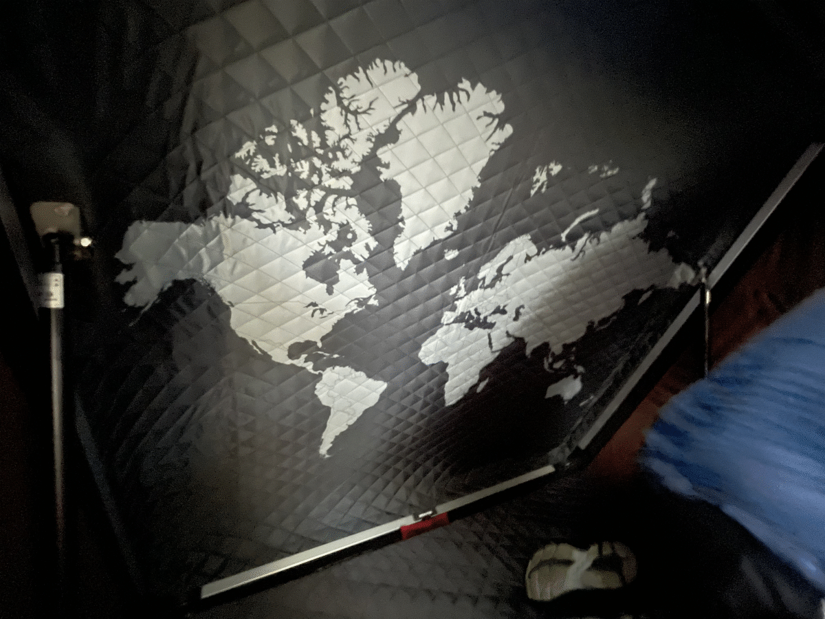 the inside map decor of an iKamper - via NVilloria.com