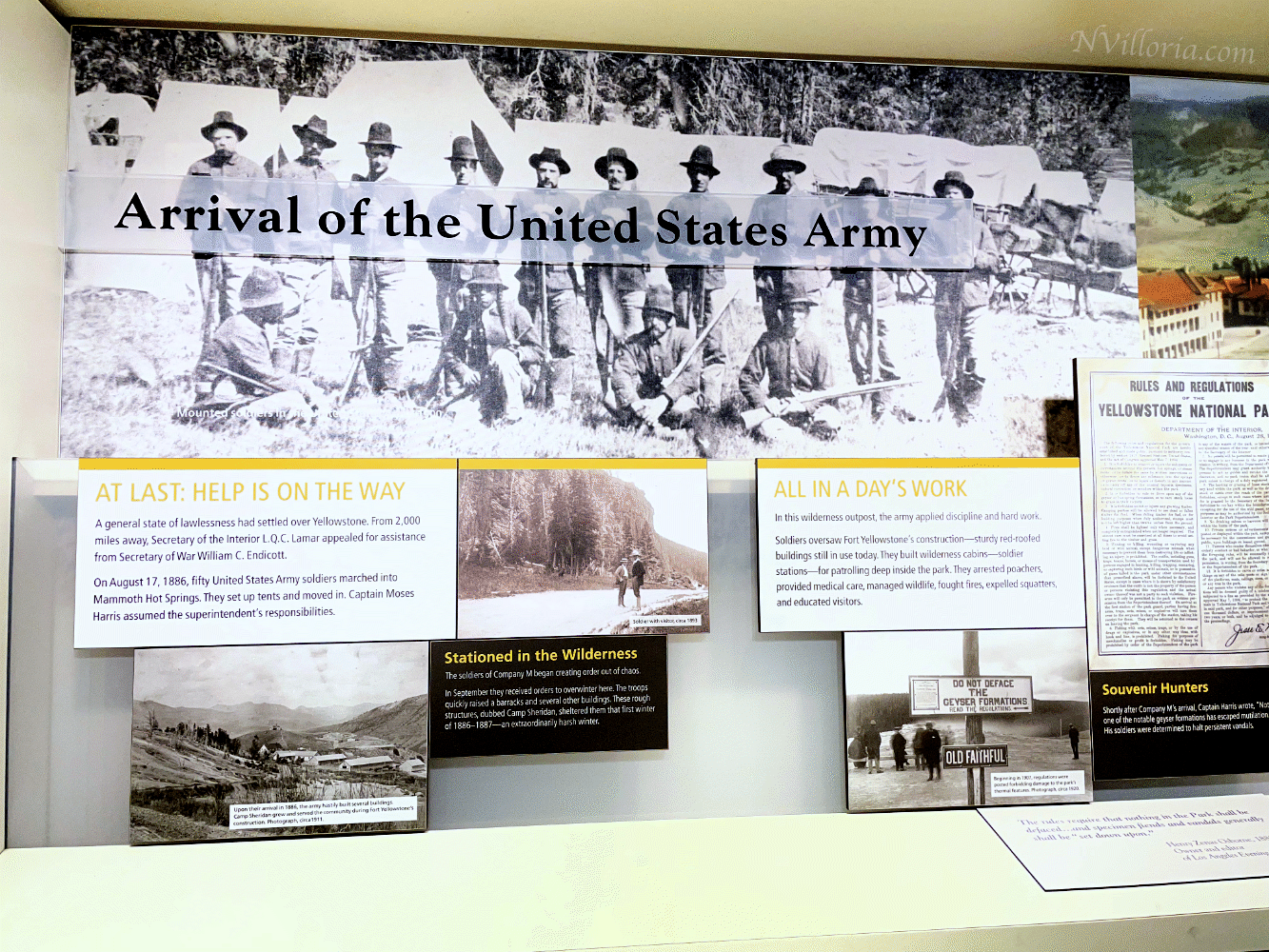 visitor center displays inside the Horace M. Albright Visitor Center at Yellowstone National Park - via NVilloria.com