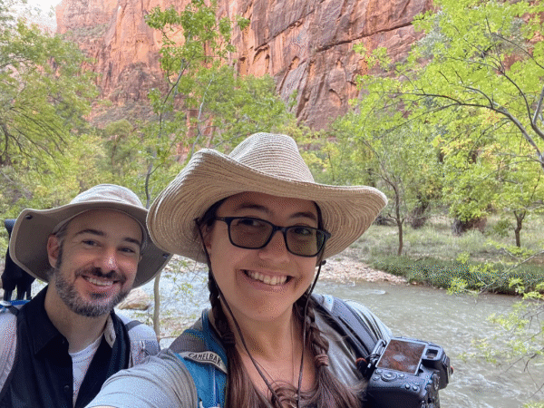 Two people at Zion National Park via travel blogger NVilloria.com