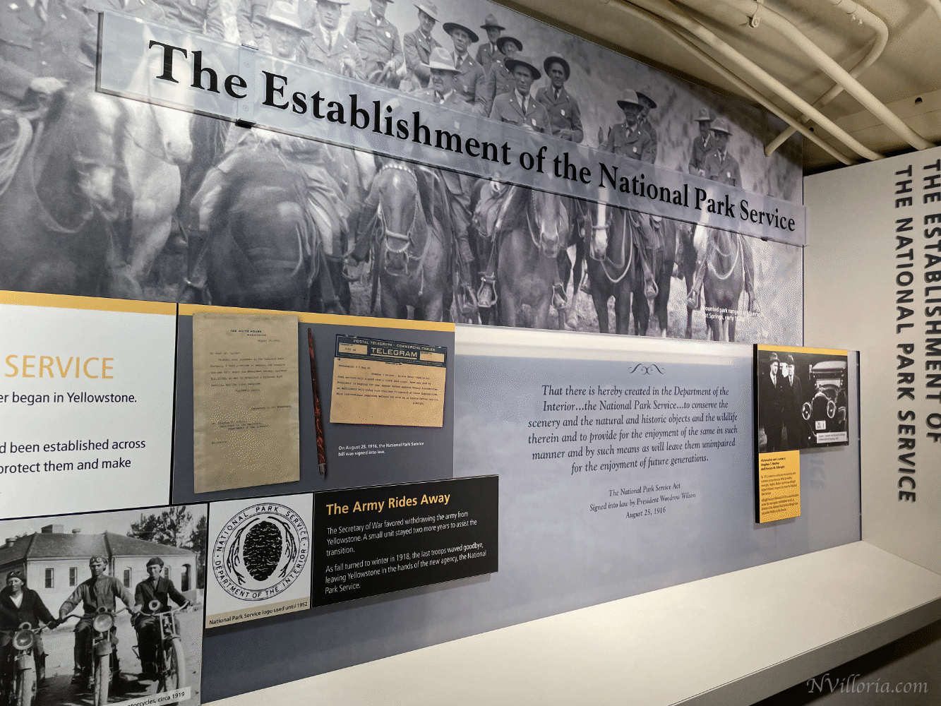 visitor center displays inside the Horace M. Albright Visitor Center at Yellowstone National Park - via NVilloria.com
