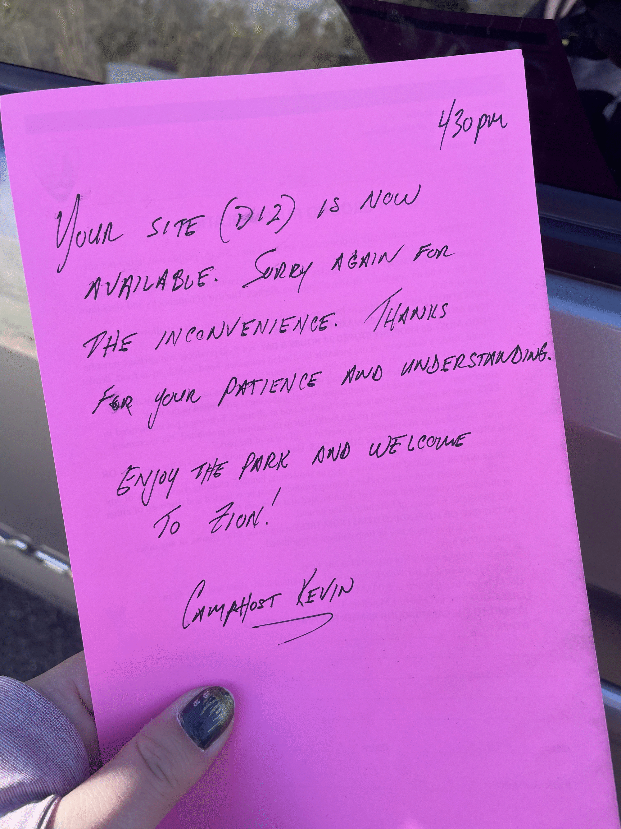 a note on pink paper - via NVilloria.com