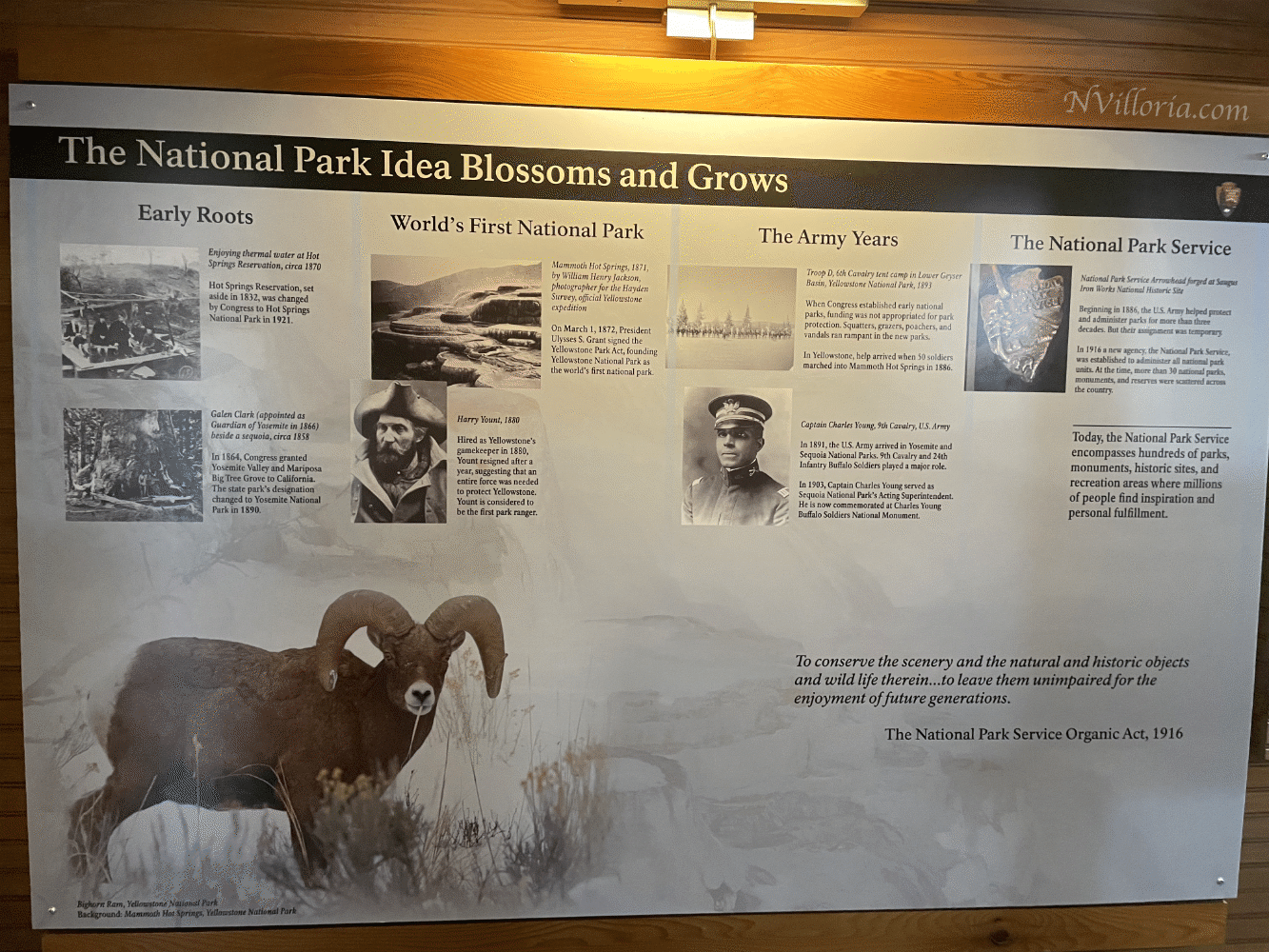 displays inside the Museum of the National Park Ranger at Yellowstone National Park - via NVilloria.com