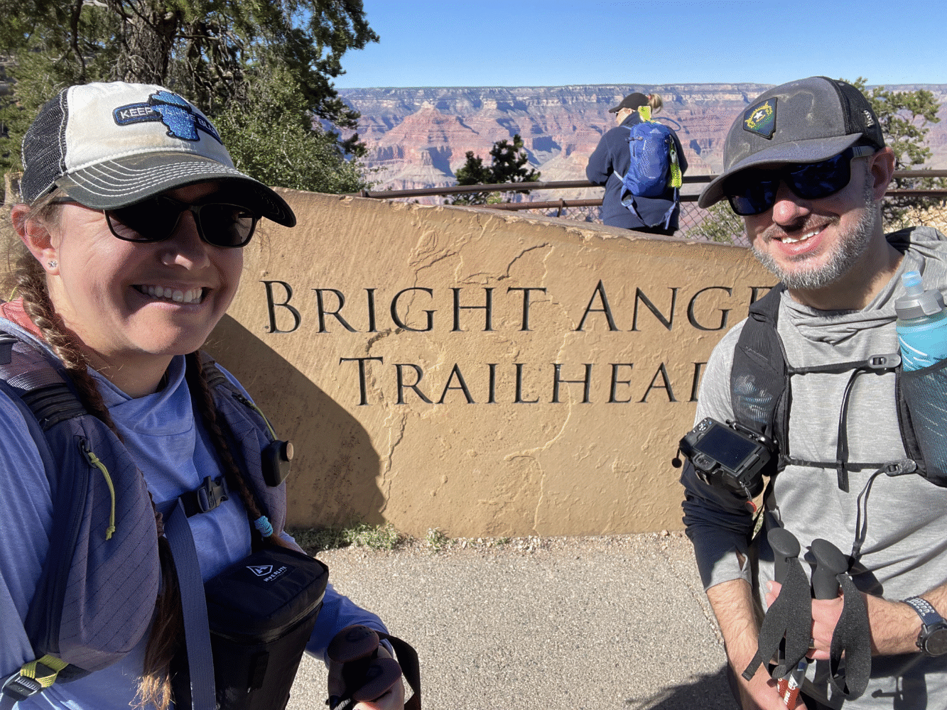 Nikki and Jason at the Bright Angel Trail - via NVilloria.com