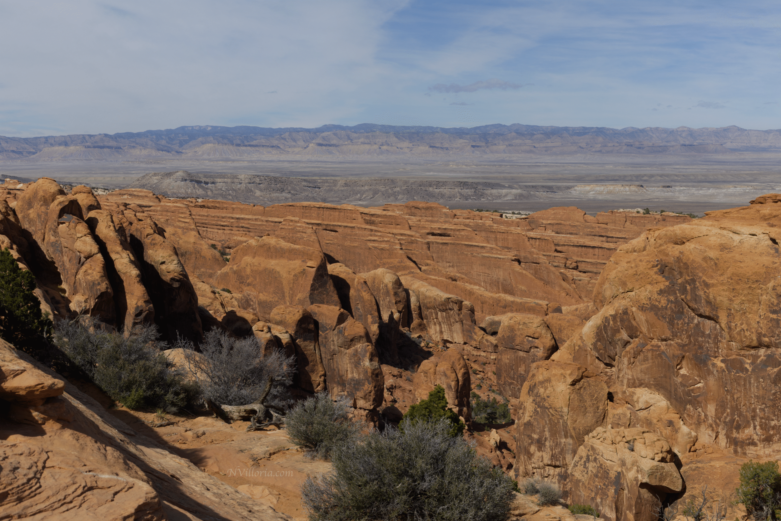 views from hiking at Arches National Park - via NVilloria.com