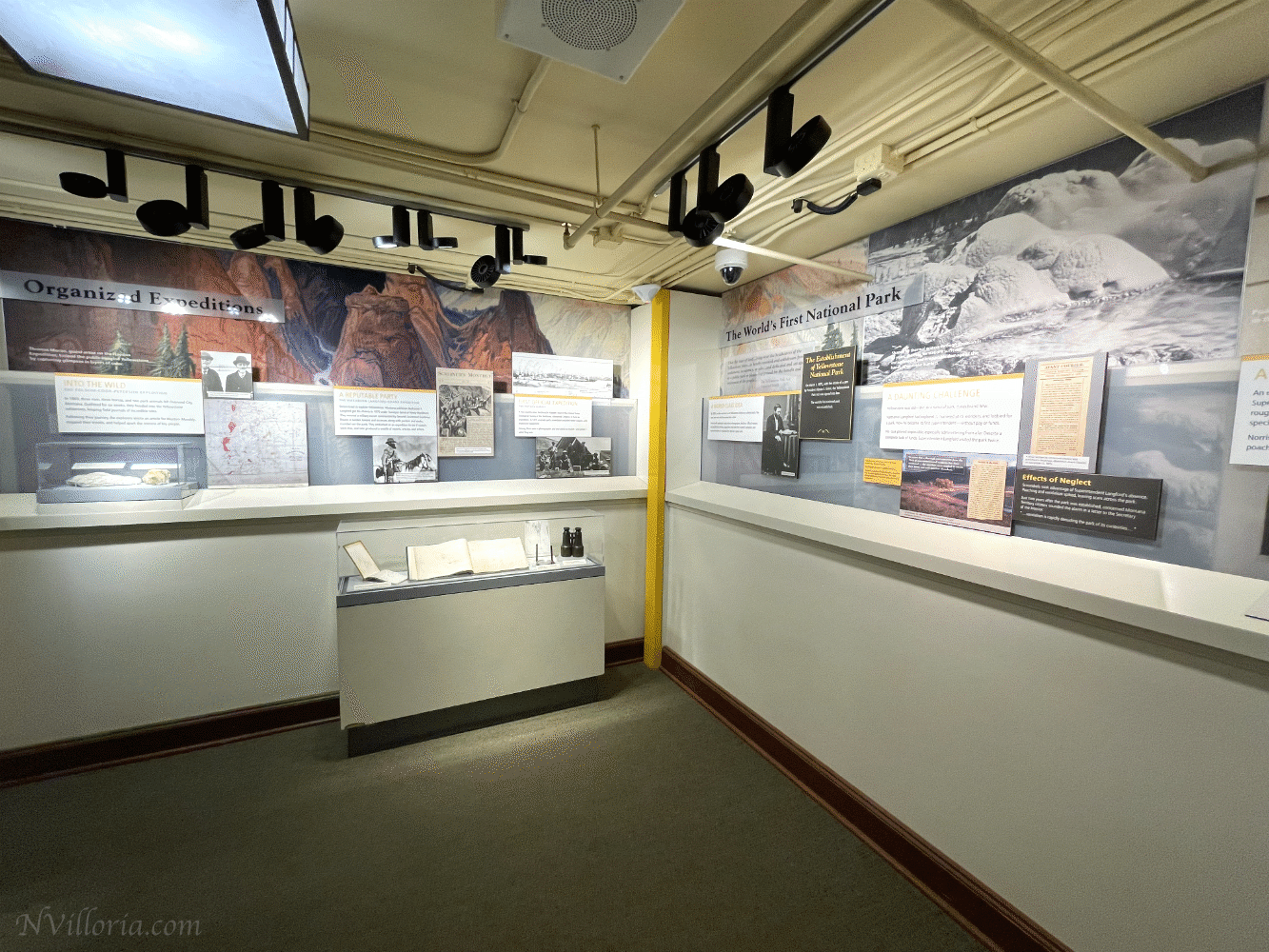 visitor center displays inside the Horace M. Albright Visitor Center at Yellowstone National Park - via NVilloria.com