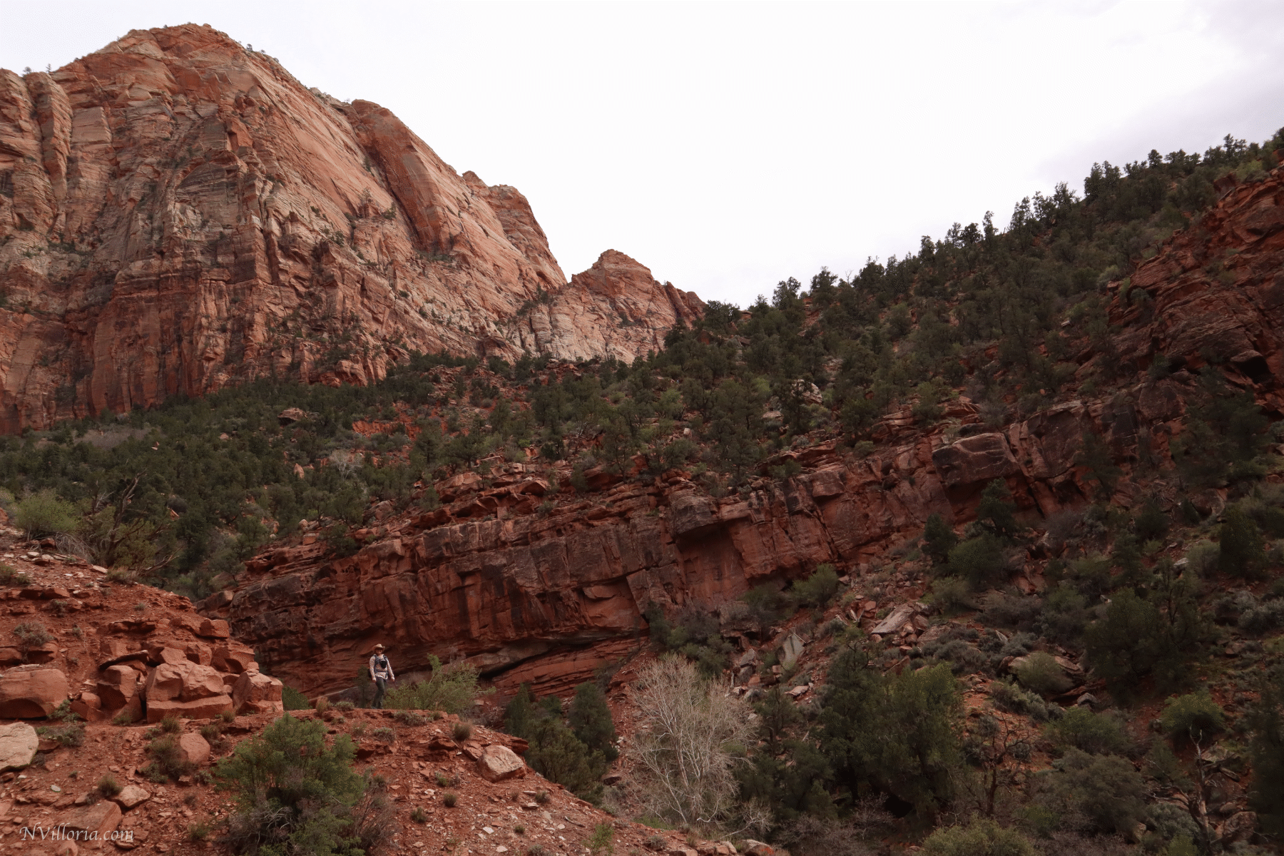 Nikki hiking at Zion - NVilloria.com
