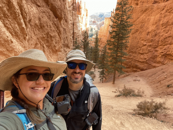 Two people hiking at Bryce Canyon via travel blogger NVilloria.com