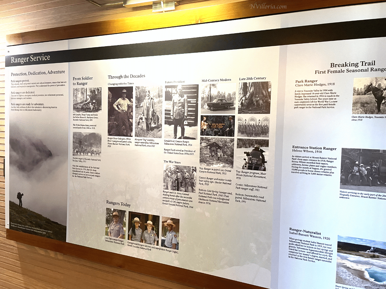 displays inside the Museum of the National Park Ranger at Yellowstone National Park - via NVilloria.com