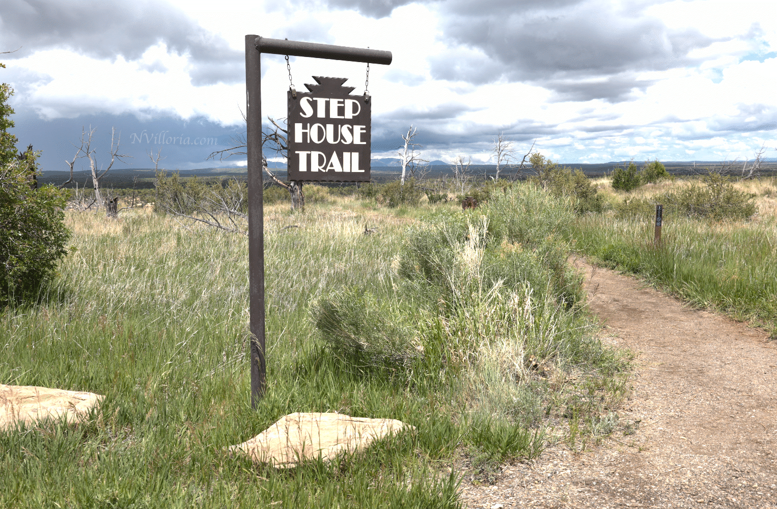 Step House Trail Marker at Mesa Verde National Park via NVilloria.com