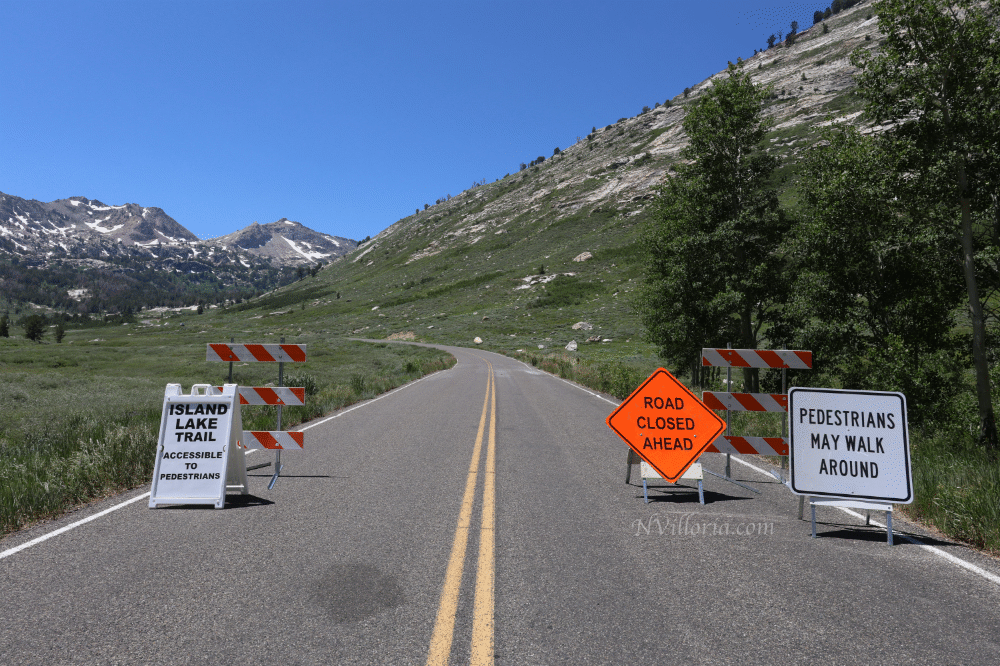 a closed off road leading into the Ruby Mountains - via NVilloria.com