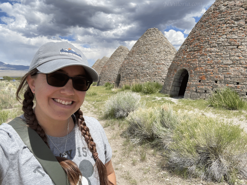 Nikki in front of the Ward Charcoal Ovens - via NVilloria.com