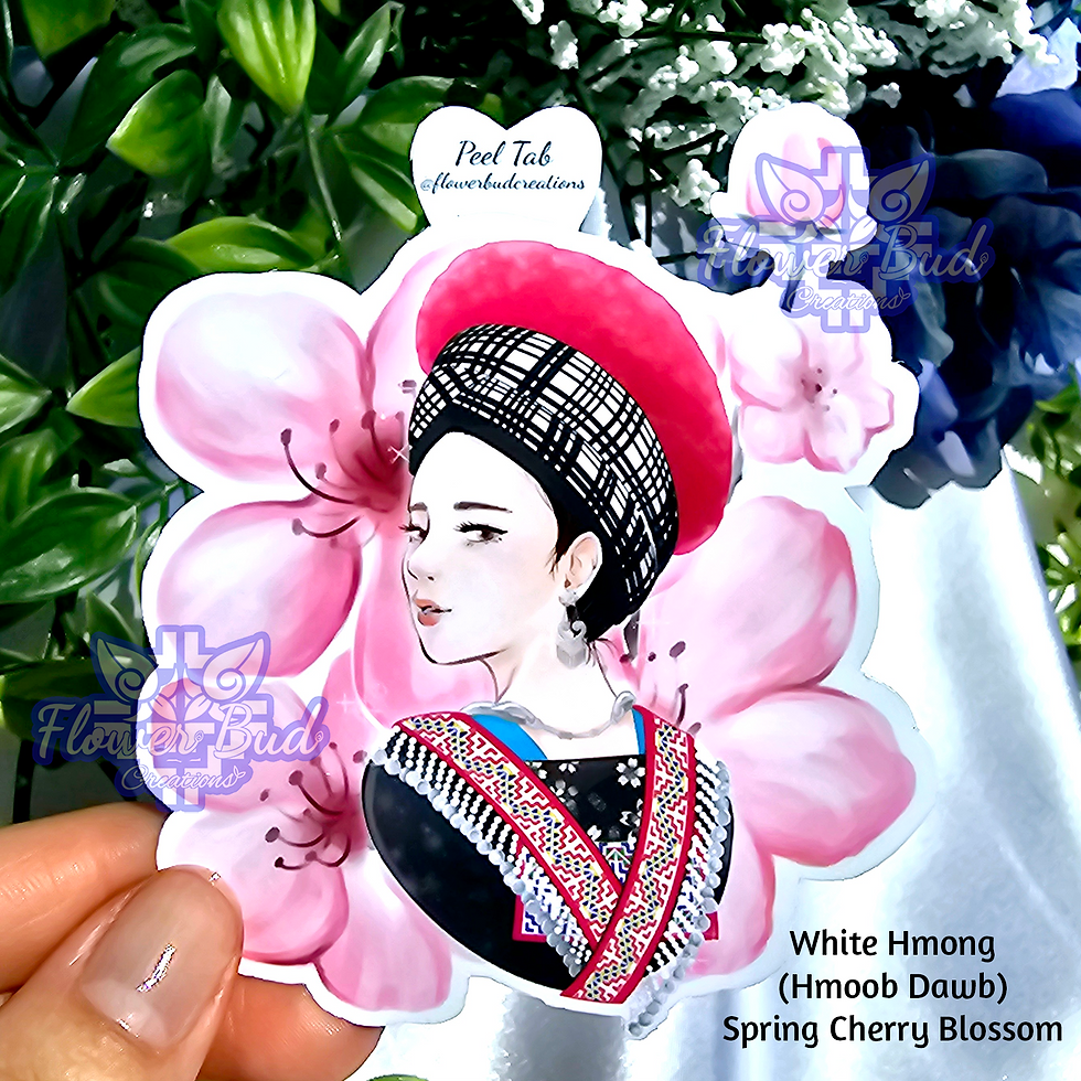 Thumbnail: Hmong Blossoms Stickers | Choose From 4 Designs