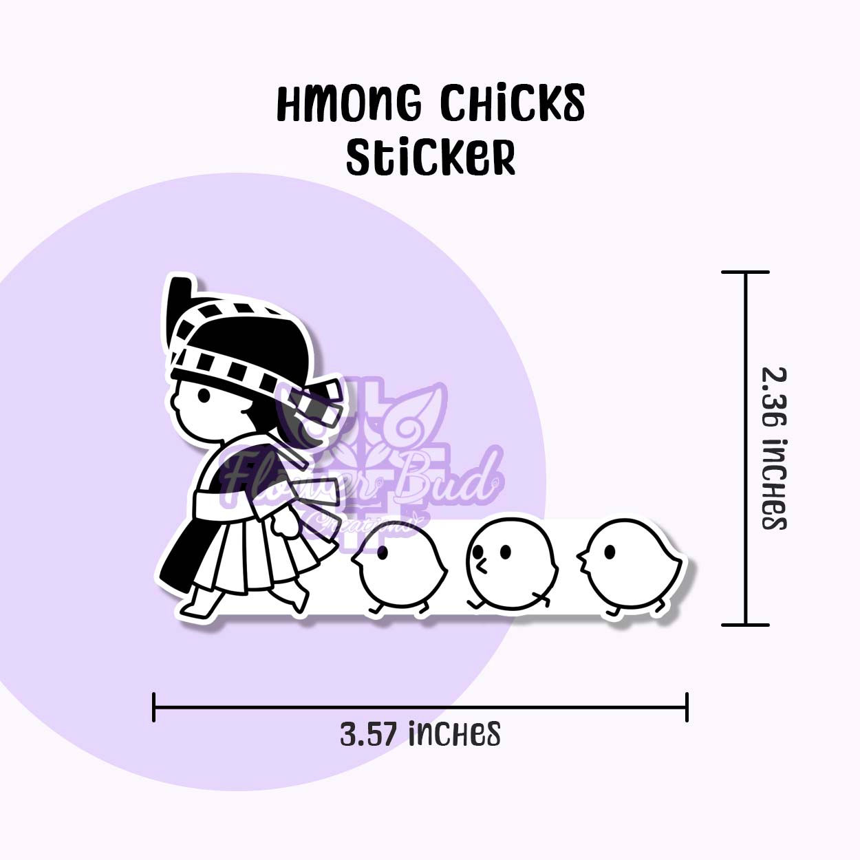 Hmong Chicks Die Cut Sticker