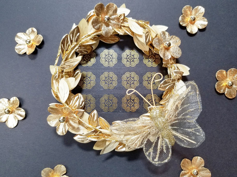 サムネイル： Gold & Silver Hmong Elephant Foot Clear Washi Tape | Decorative Tape