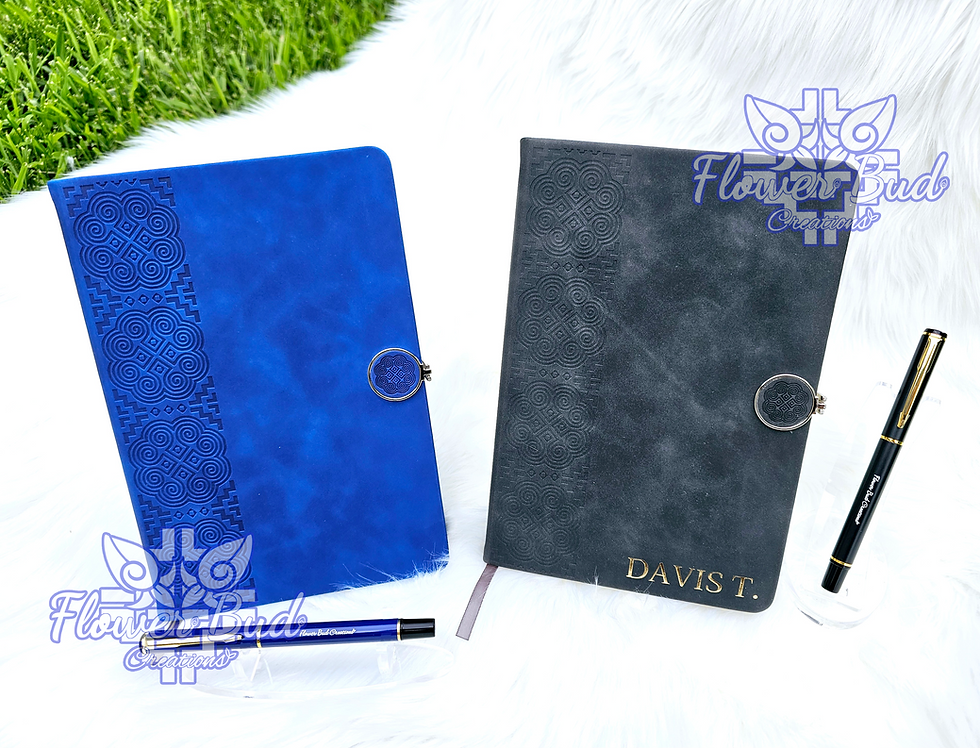 Thumbnail: Hmong Pattern Journal & Pen Gift Set | Personalize Your Journal