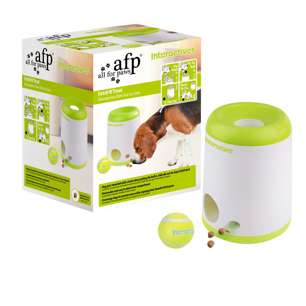 Lance balle et distributeur de friandises 