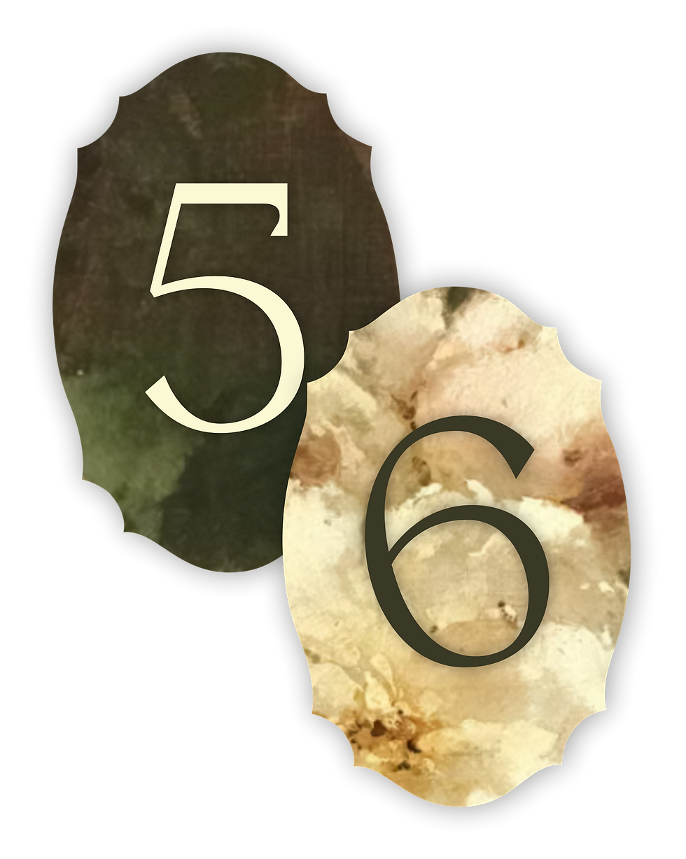 wedding event table numbers