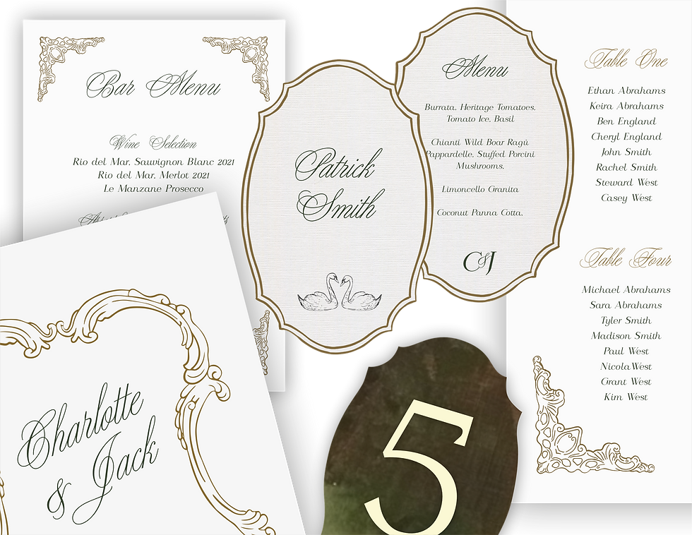 wedding on the day stationery and signage