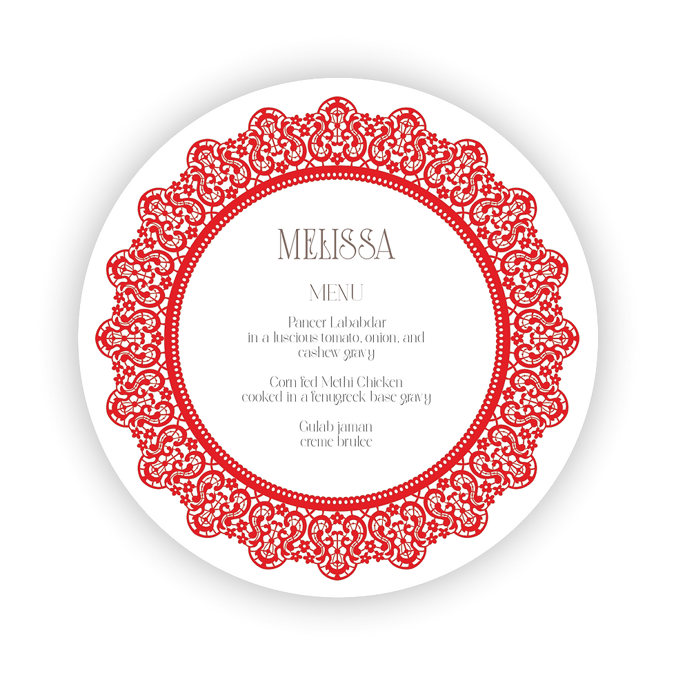 wedding menus, event menu