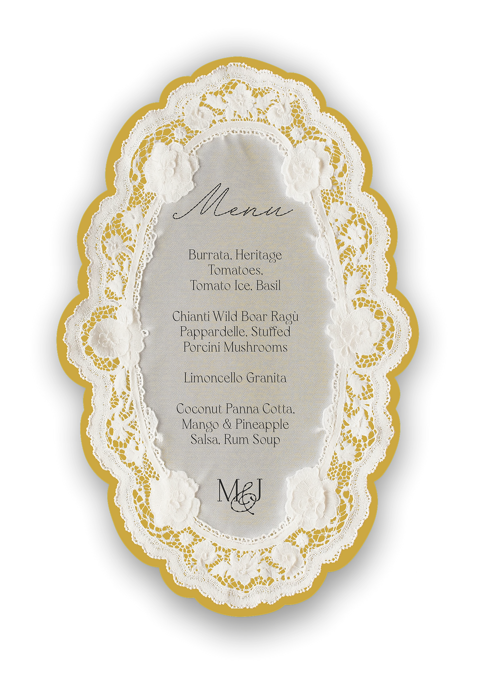 Lace romance The Palazzo wedding invitations
