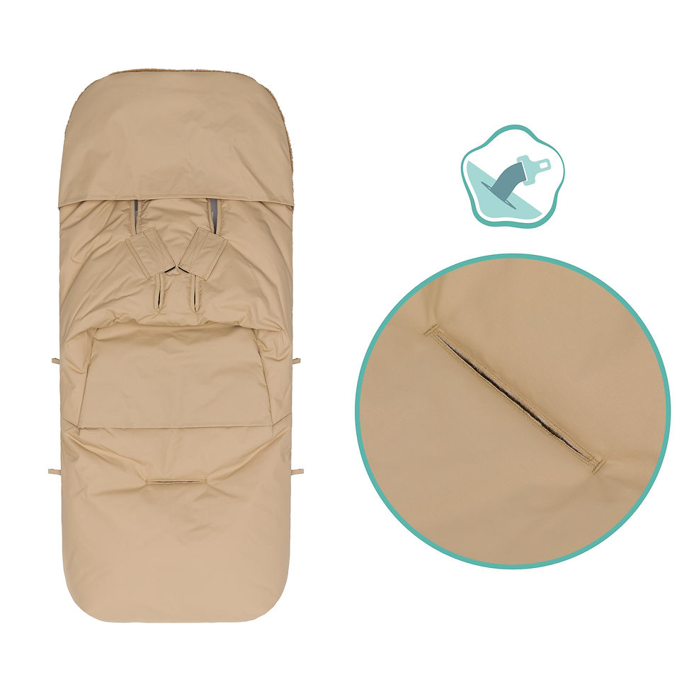 Miniaturbild: Winterfusssack "Kinley" Polyester / Teddy PlÃ¼sch 100x50 cm natur / schoko