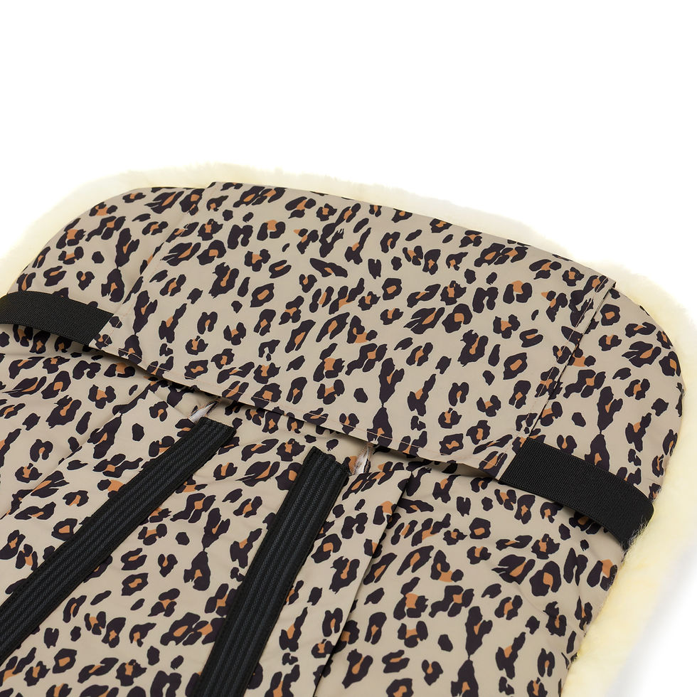 Miniaturbild: WinterfuÃŸsack "Bernina" Animal Lammfell natur Leopard (LxBxH): 100x50x15 cm