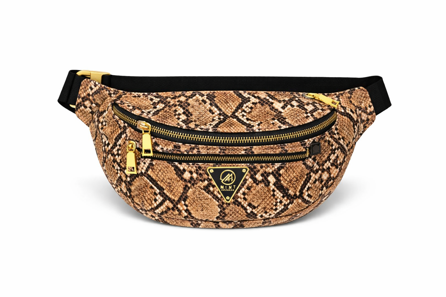 Mint Brand Cobra leather Waist Bag - Brown