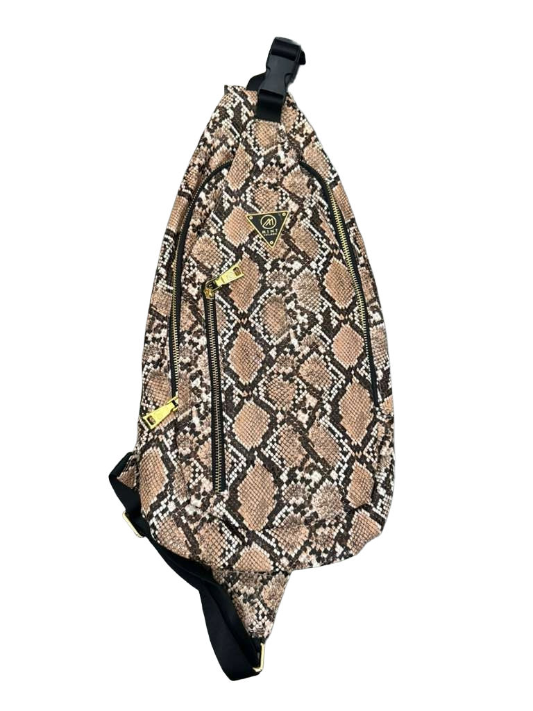 Mint Brand Cobra Leather Sling bag - Brown