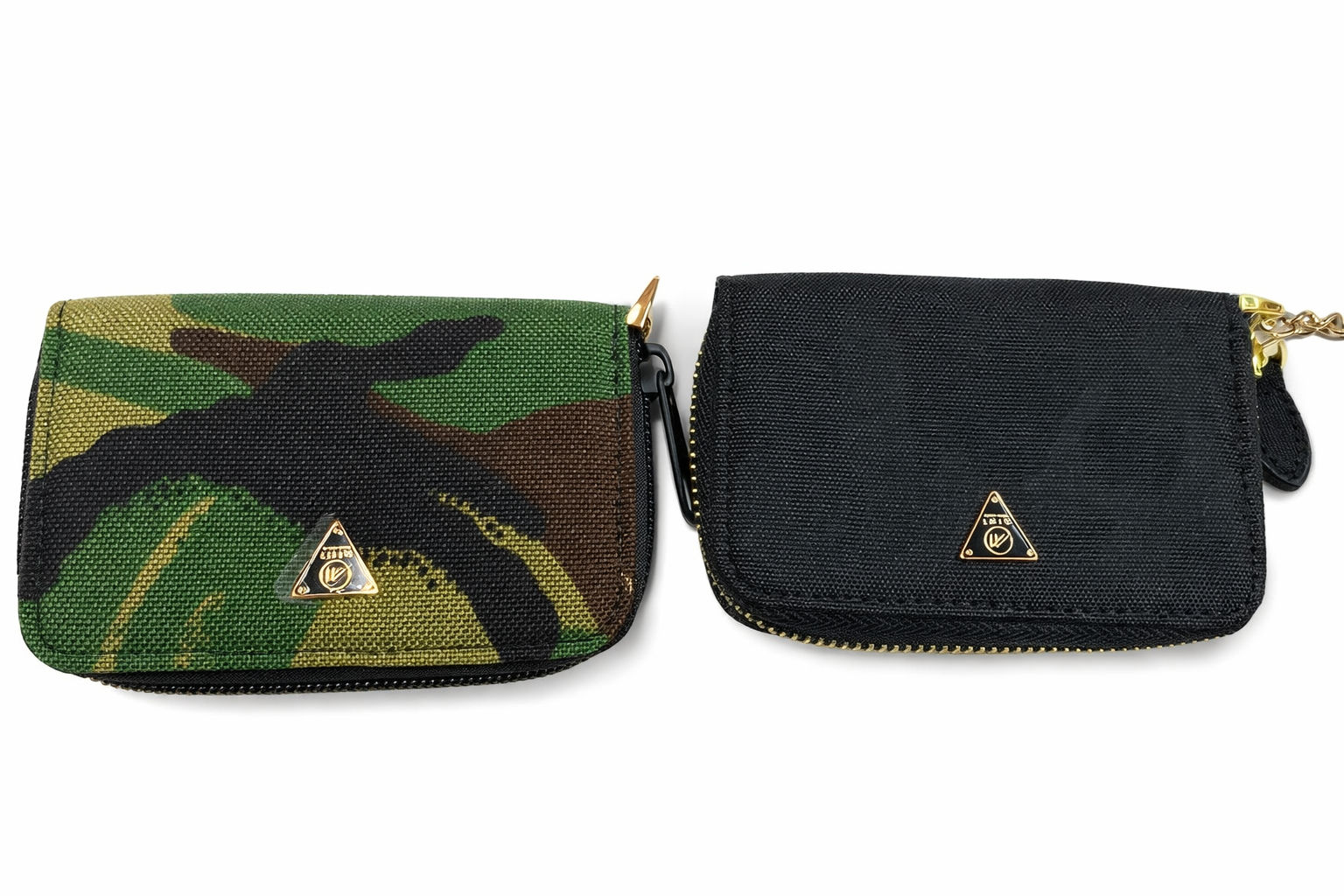 Mint Brand Nylon Zip Coin Pouch – Black & Green Camouflage