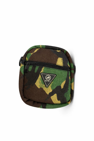 Mint Brand Nylon Zip Coin Pouch – Woodland Camouflage Compact Wallet