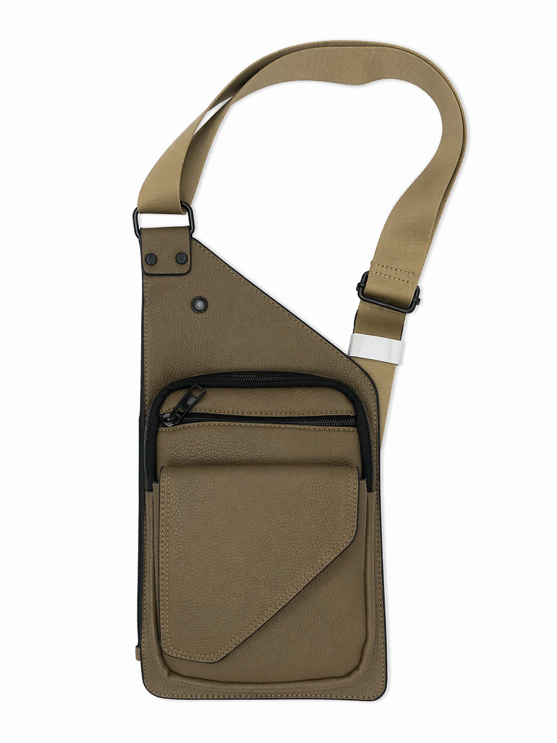 Mint Brand Leather crossbody bag - Tan/Biege